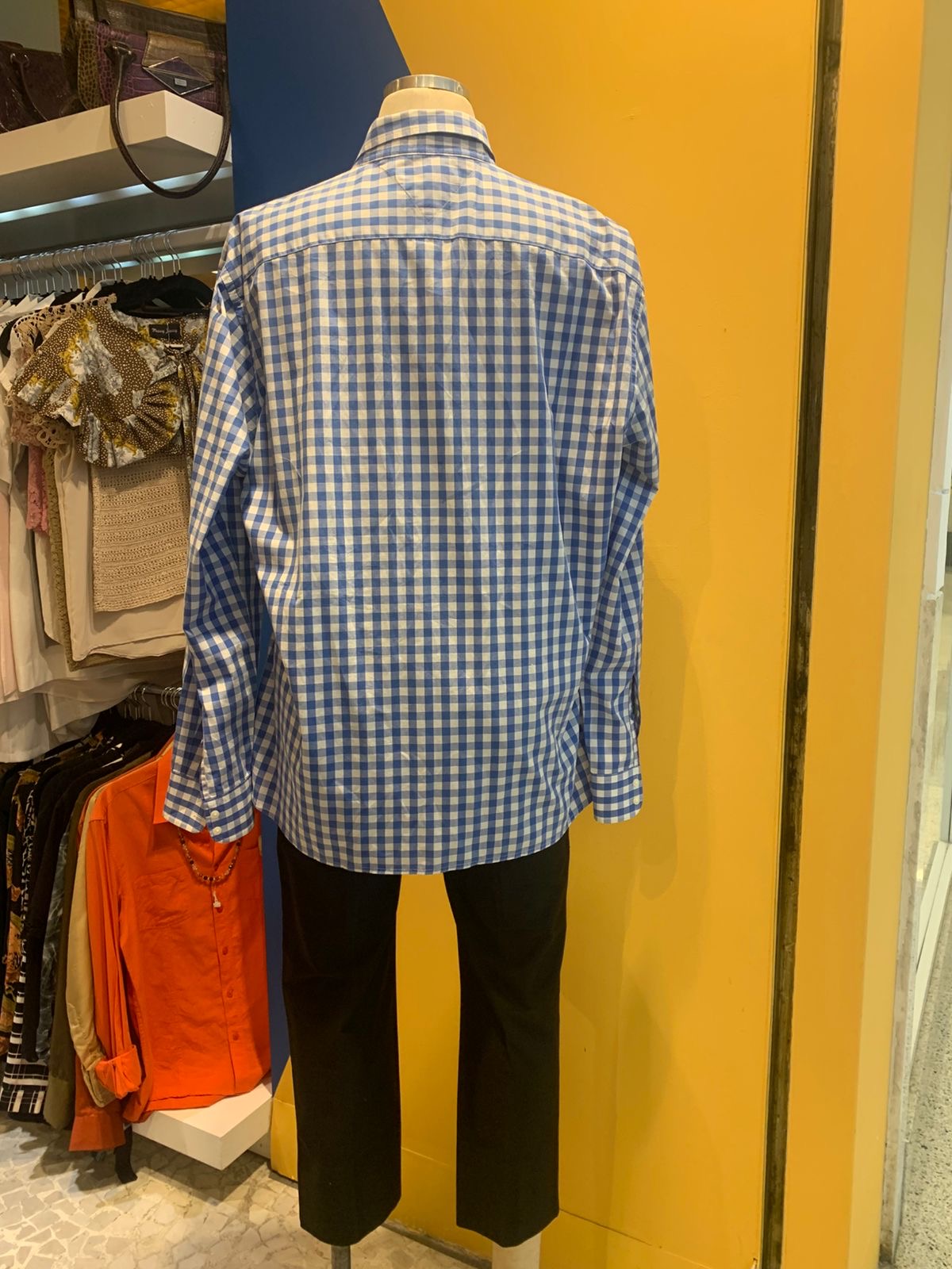 Camisa xadrez azul