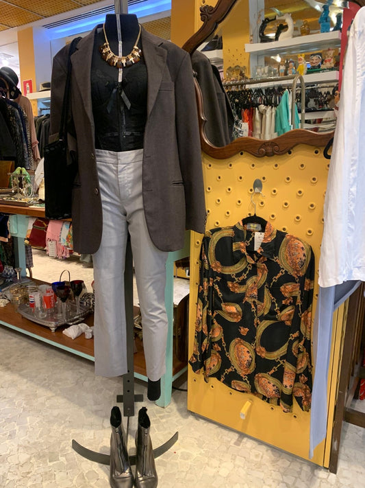 Blazer de lã marrom