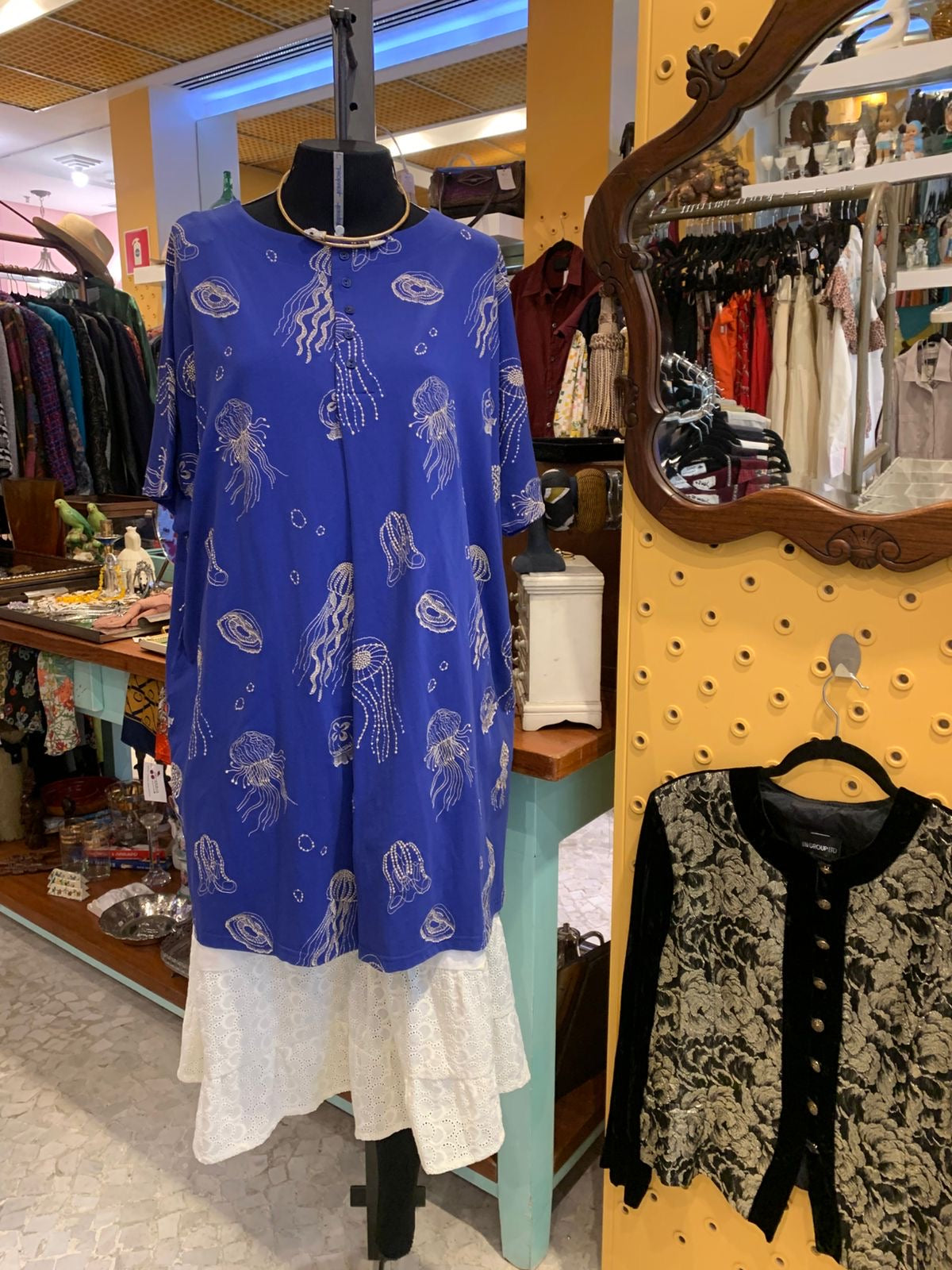 Blusão azul oversize