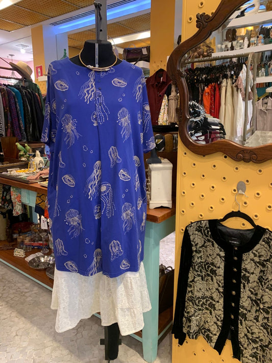 Blusão azul oversize