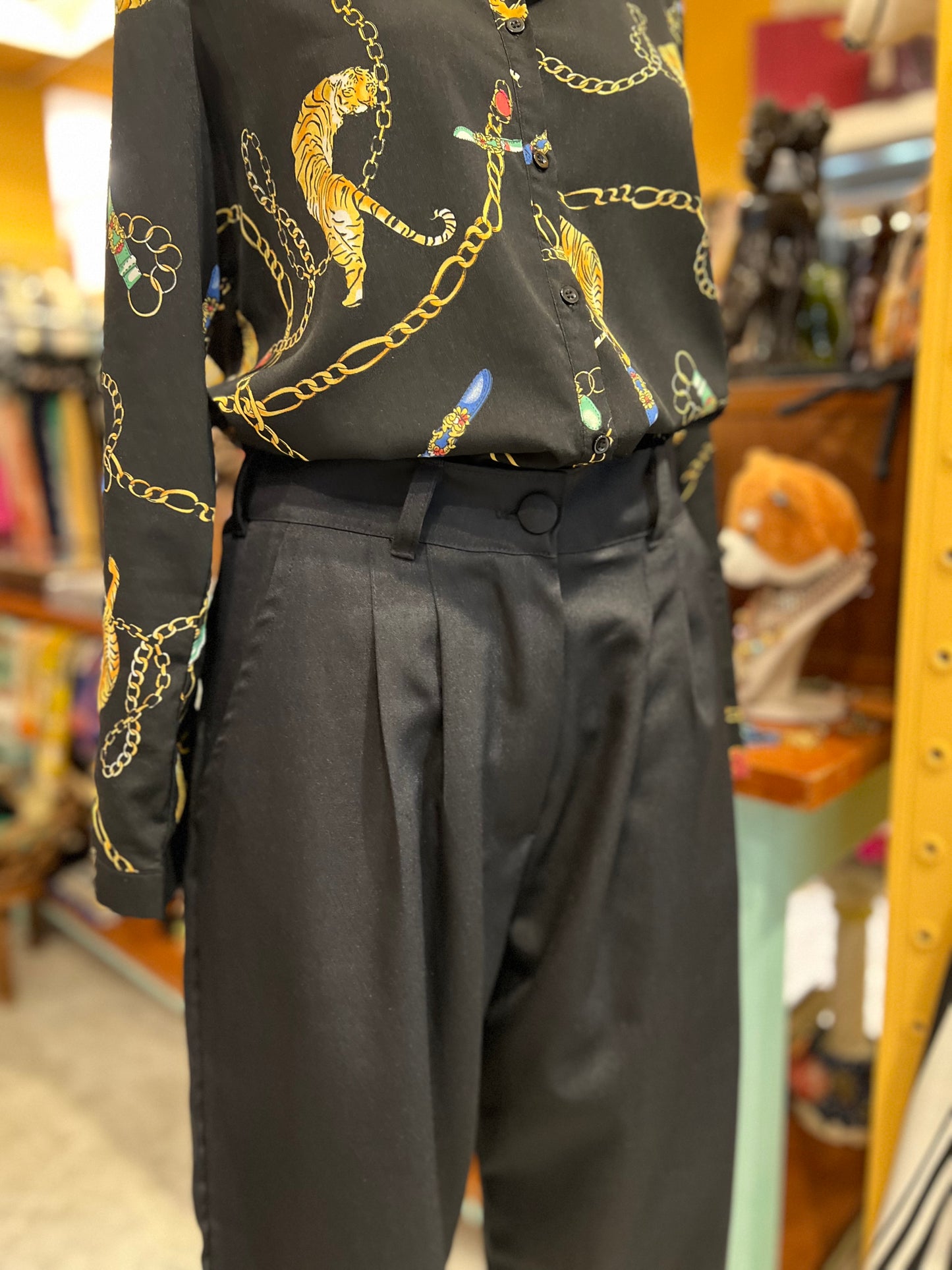 Calça preta de alfaiataria