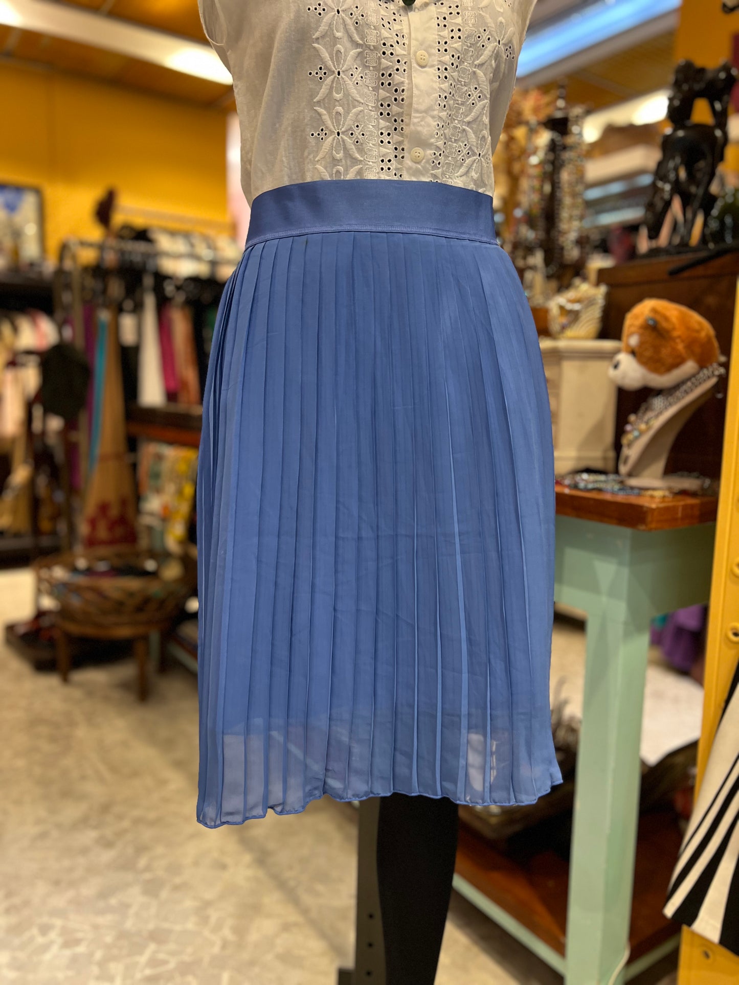 Saia Azul plissada Adidas