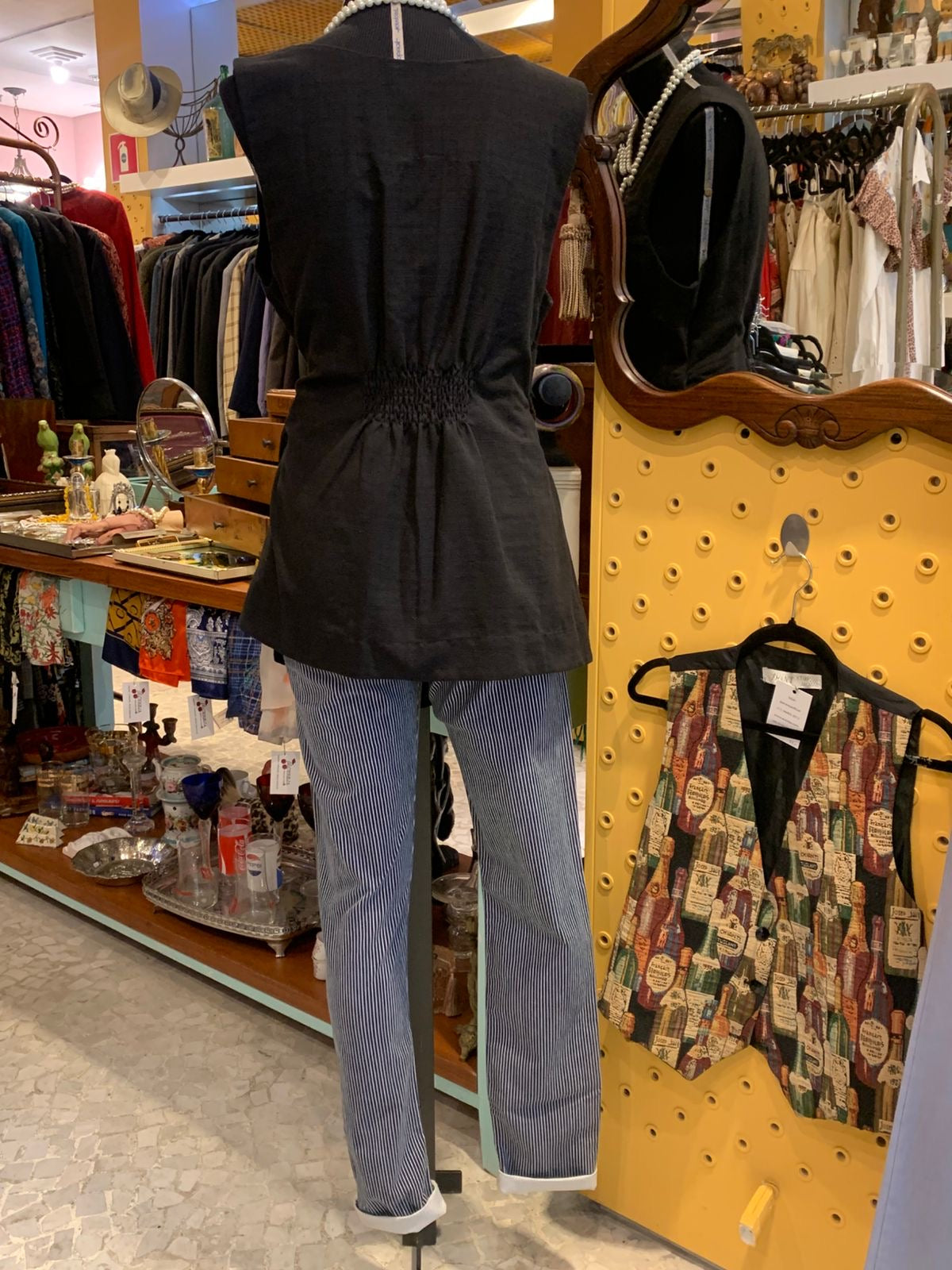 Calça listrada