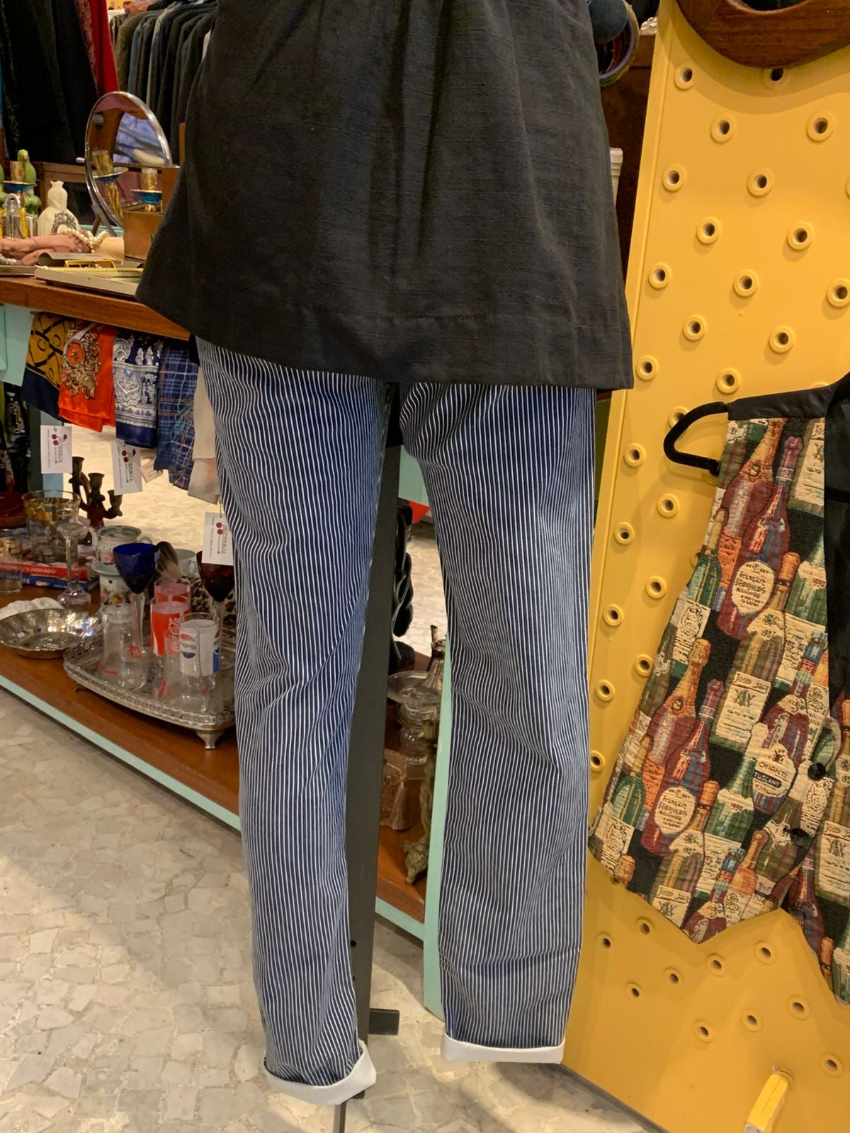 Calça listrada