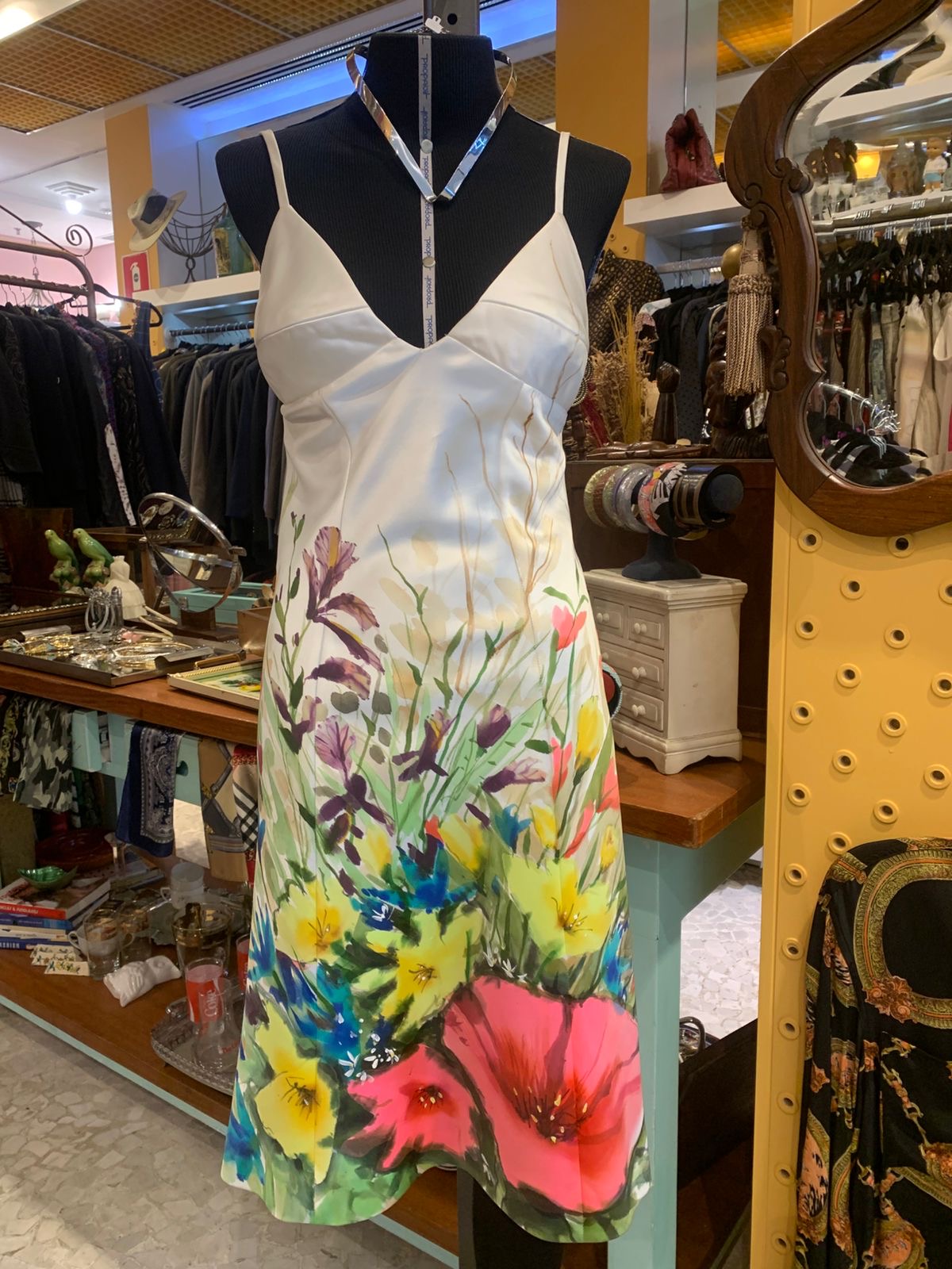 vestido MARCELO QUADROS pintado a mão