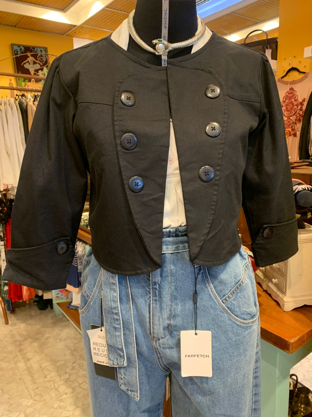 Camisa branca tipo bata