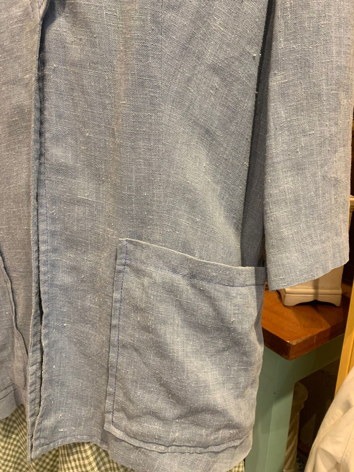 Kimono azul de linho