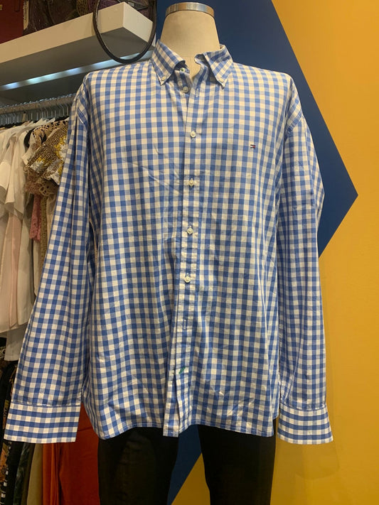 Camisa xadrez azul