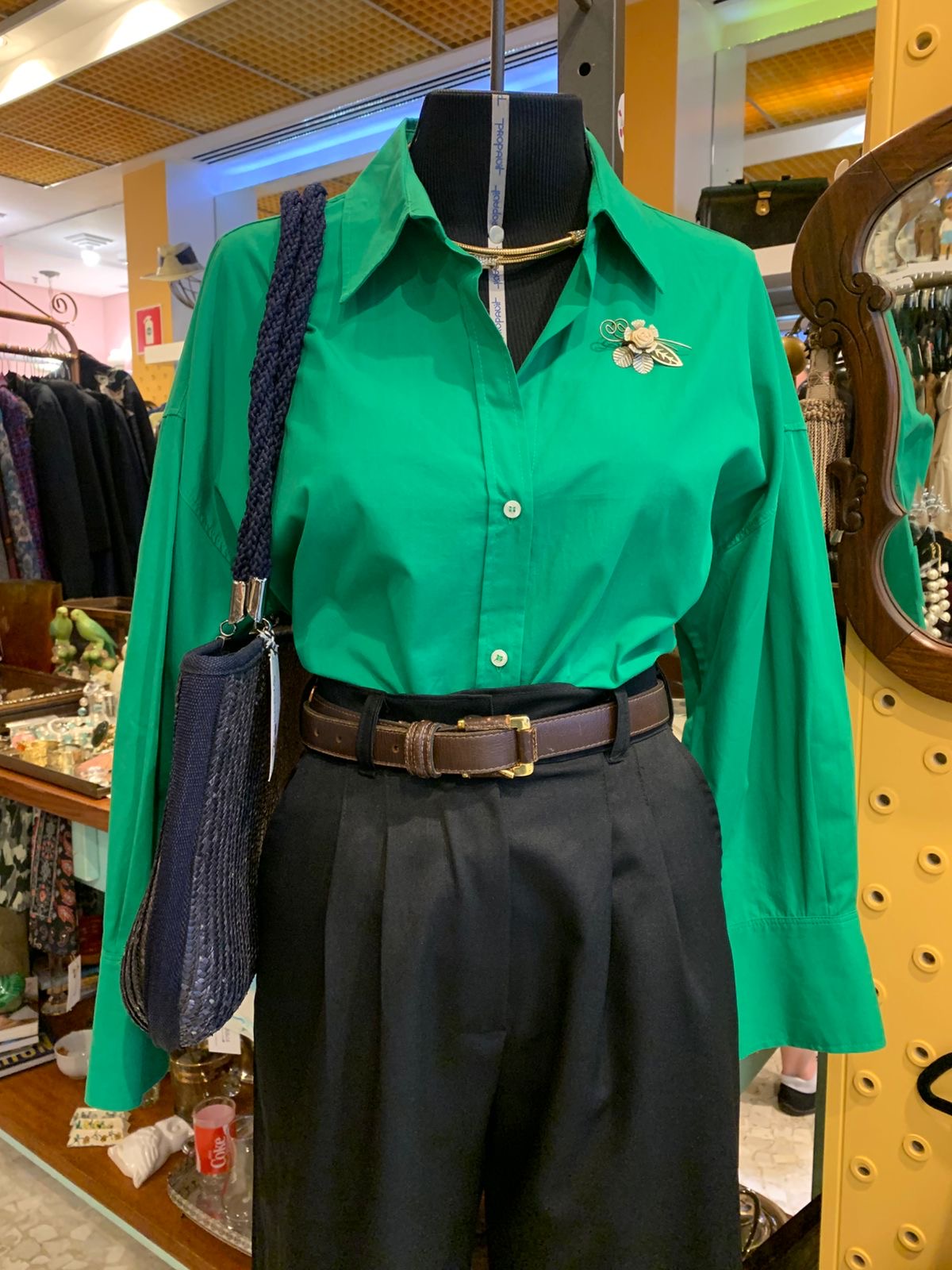 Camisa oversized verde
