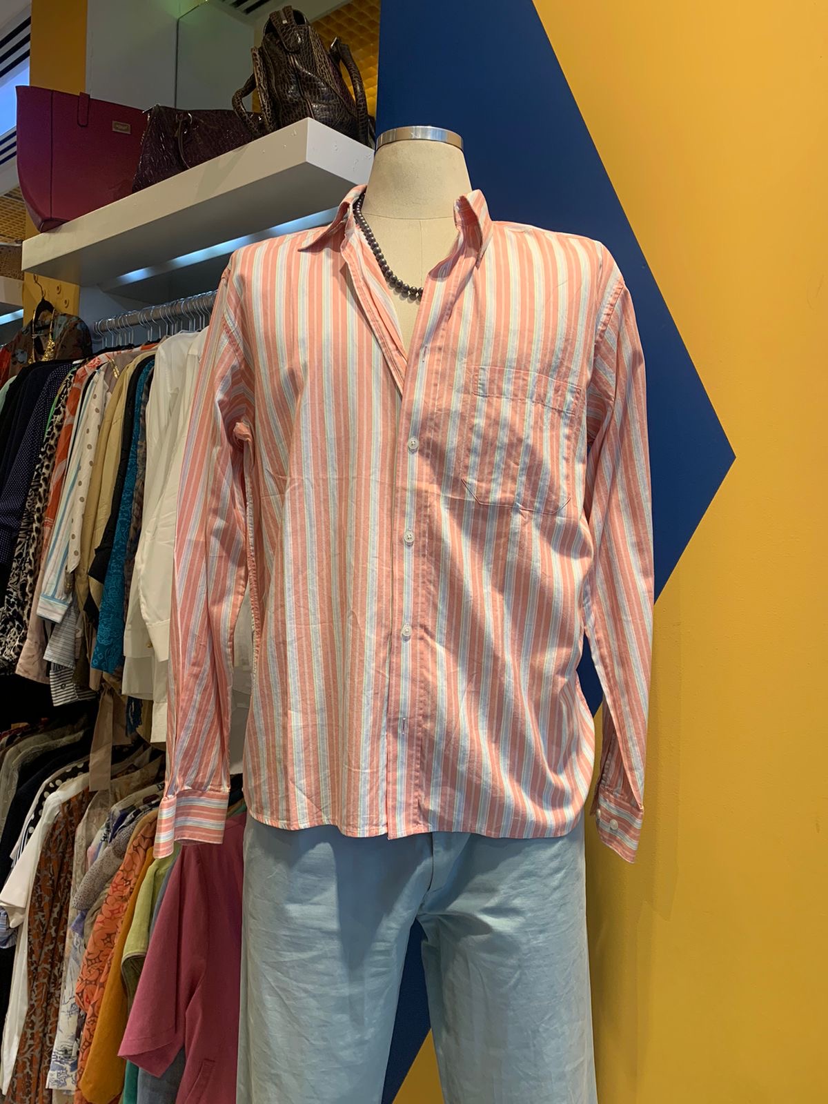 Camisa listras rosa da Daslu