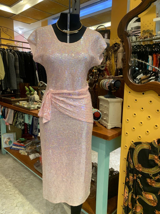 Vestido de paetê feito a mão