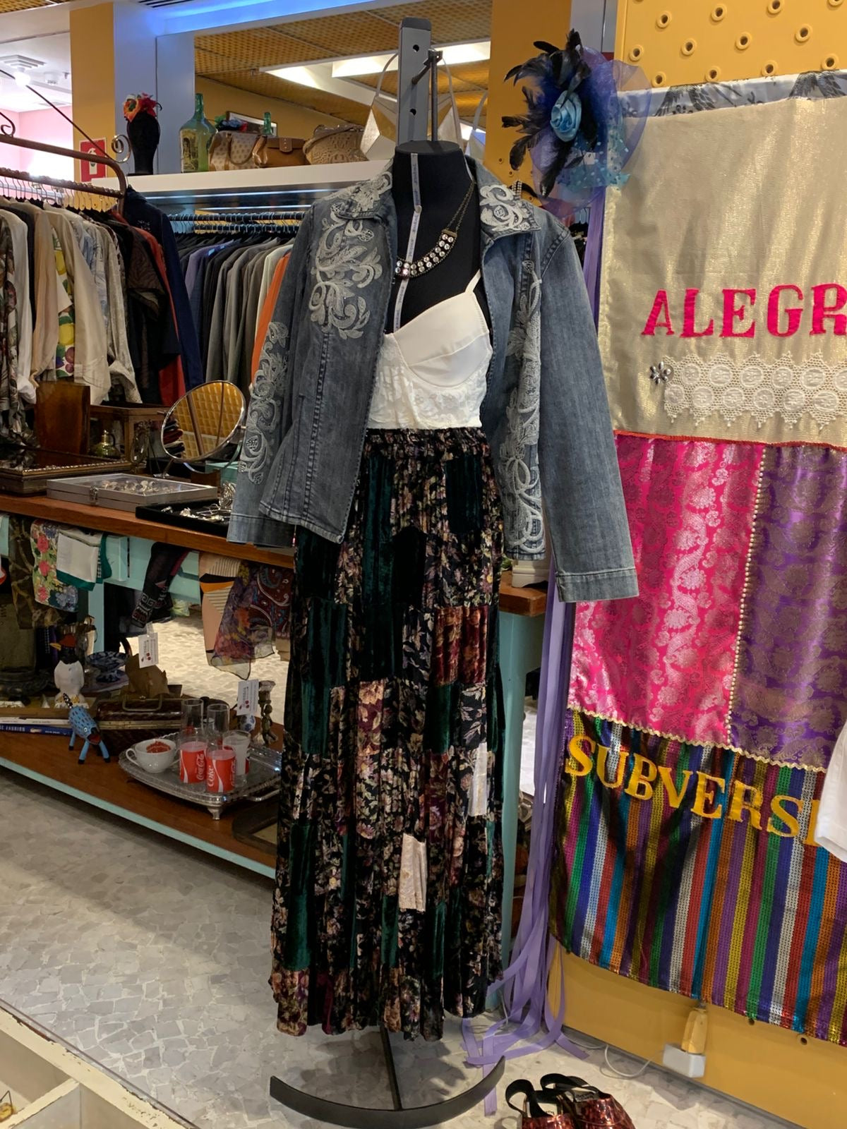 Jaqueta jeans bordada