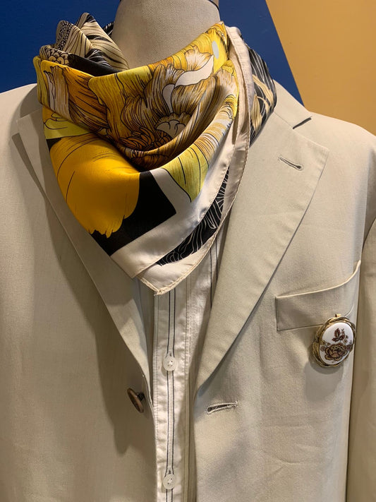 Lenço Floral amarelo