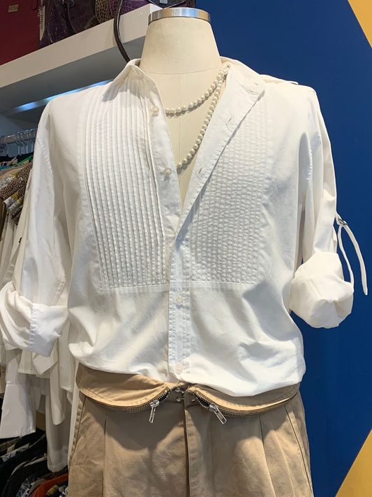 Camisa branca com textura
