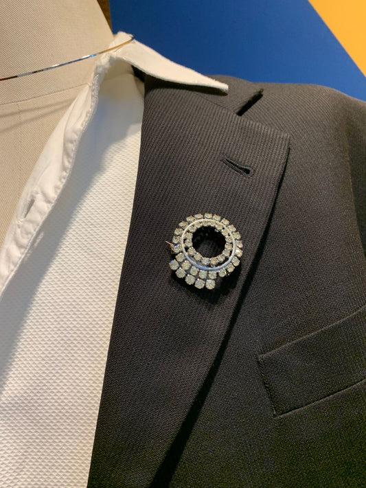 Broche circular strass