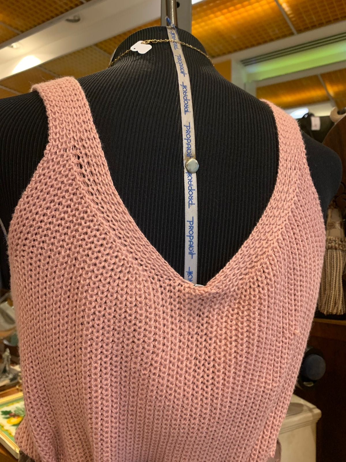 Blusinha tricô rosa