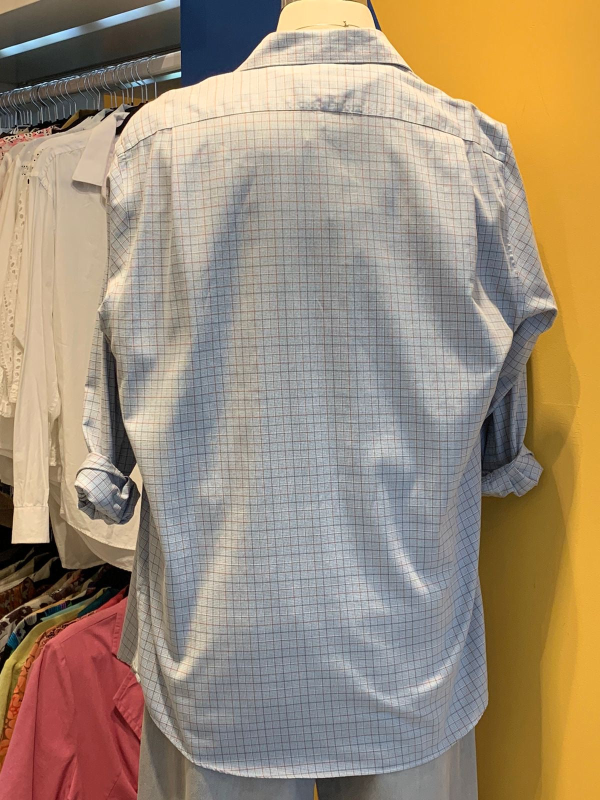 Camisa xadrez azul com marrom RALPH LAUREN