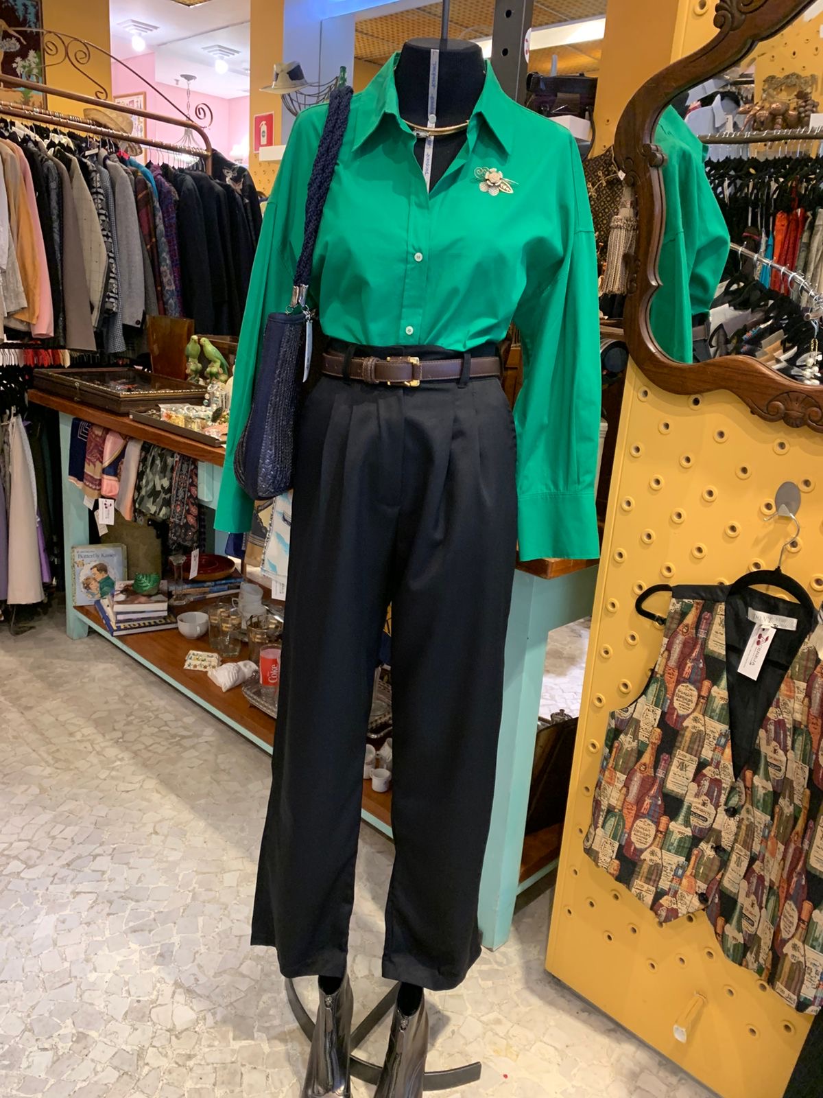 Camisa oversized verde