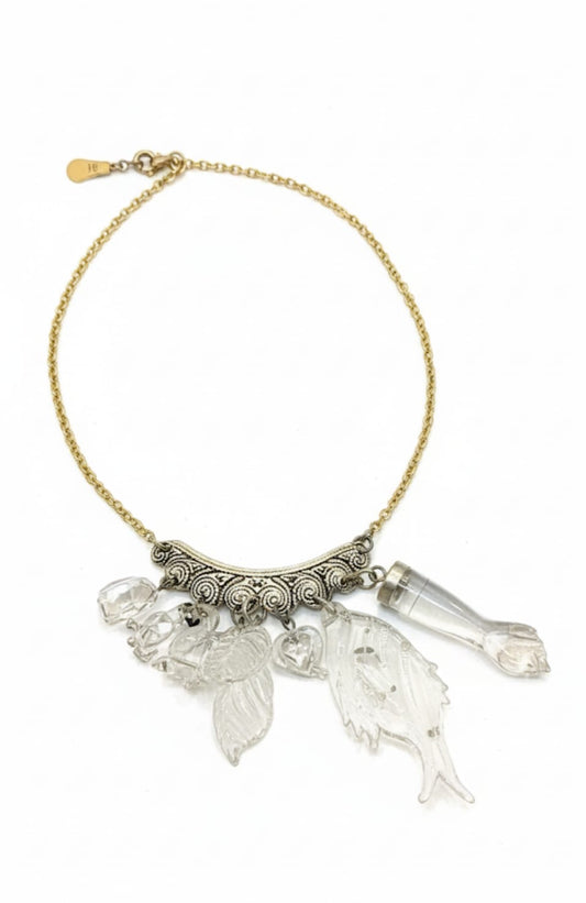 Colar patuá transparente