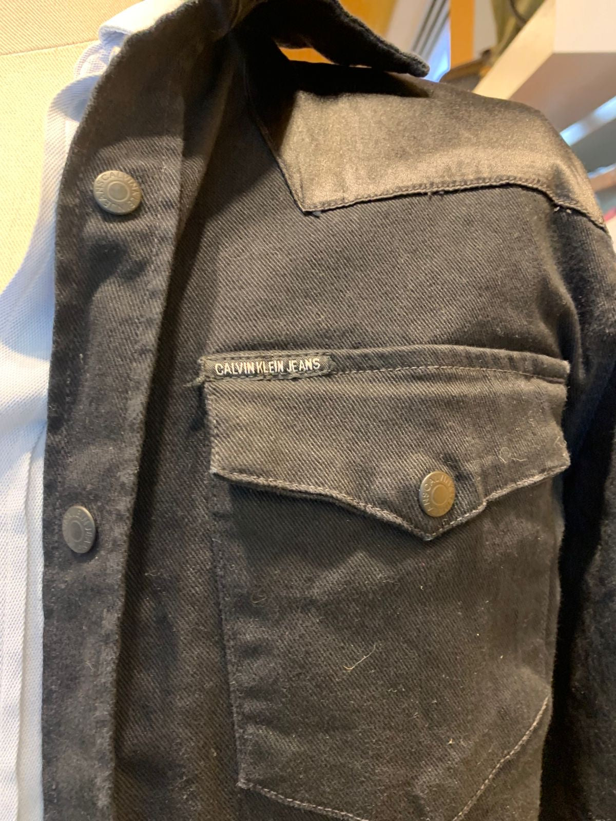 Jaqueta preta Calvin Klein