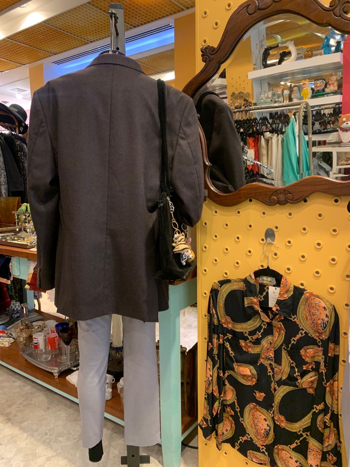 Blazer de lã marrom