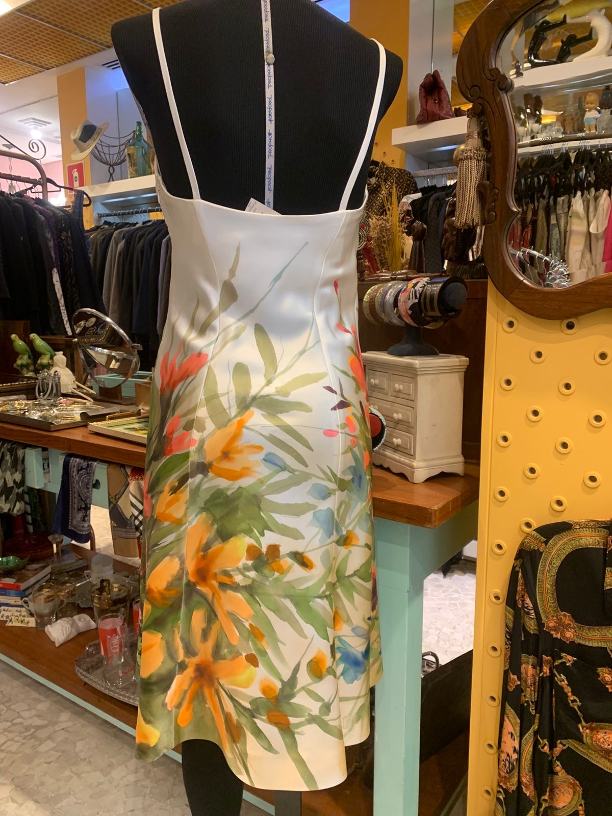 vestido MARCELO QUADROS pintado a mão